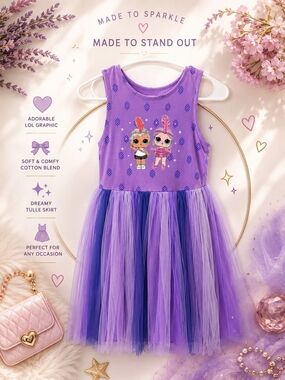 L.O.L. Surprise! Purple Lavender & Deep Purple Tulle Party Dress